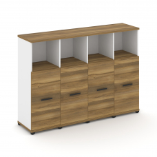 Concept Шкаф 4 узкие секции, 3 ниши CN.STU-343 B Сандал Янтарный/Белый Бриллиант/Металл Черный 1668*