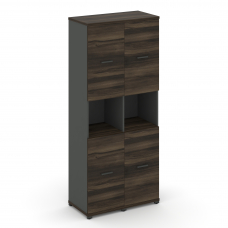 Concept Шкаф 2 узкие секции, 5 ниш CN.STU-523 A Дуб Мали/Антрацит/Металл Антрацит 836*420*1922