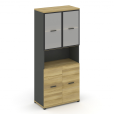 Concept Шкаф 1 широкая секция, 5 ниш CN.STS-513 RMB A Дуб Винченцо/Антрацит/Металл Антрацит/Сатин 83