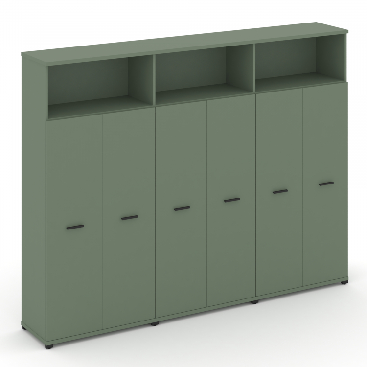 Concept Шкаф 3 широкие секции, 5 ниш CN.STS-536 B Кобо/Металл Черный 2500*420*1922