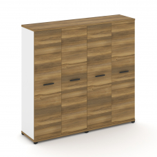 Concept Шкаф 2 широкие секции, 4 ниши CN.STS-426 B Сандал Янтарный/Белый Бриллиант/Металл Черный 166