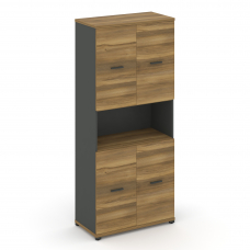 Concept Шкаф 1 широкая секция, 5 ниш CN.STS-513 A Сандал Янтарный/Антрацит/Металл Антрацит 836*420*1