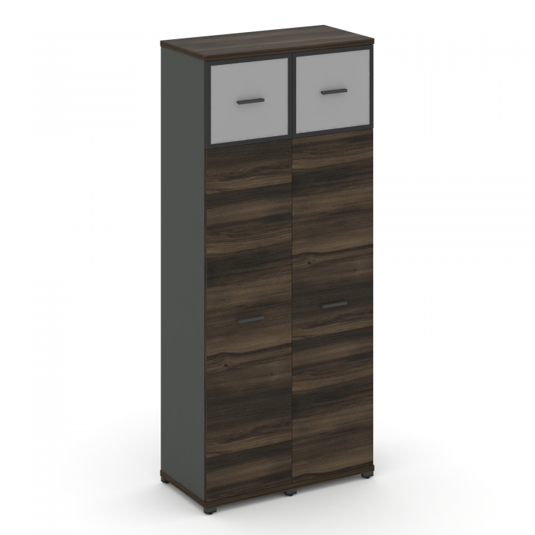 Concept Шкаф 2 узкие секции, 5 ниш CN.STU-527 RMB A Дуб Мали/Антрацит/Металл Антрацит/Сатин 836*420*