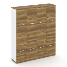 Concept Шкаф 2 широкие секции, 5 ниш CN.STS-522 W Сандал Янтарный/Белый Бриллиант/Металл Белый 1668*