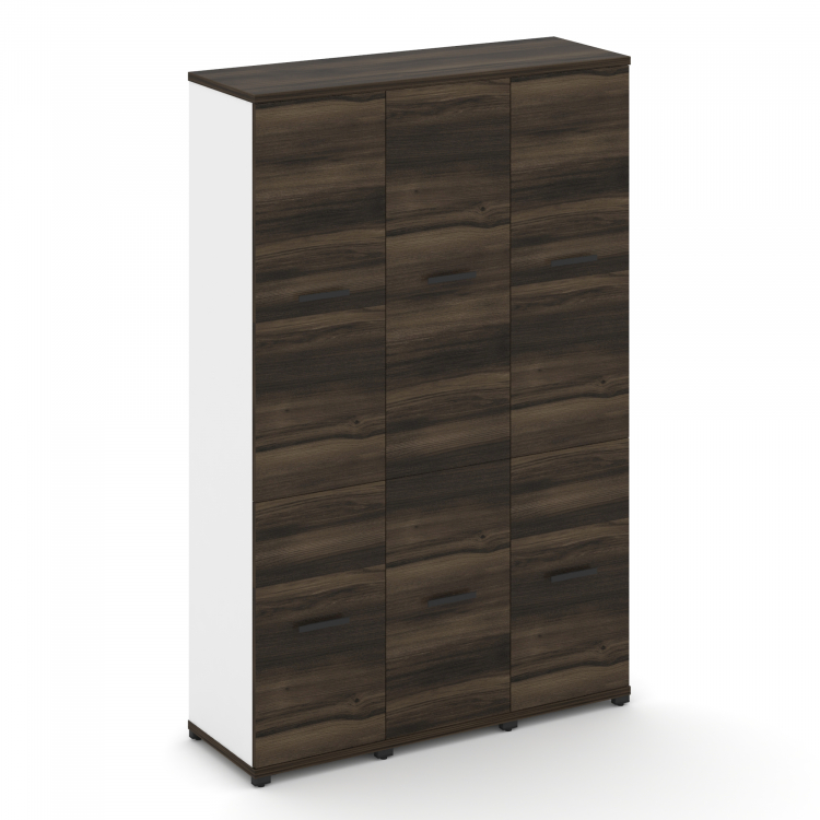 Concept Шкаф 3 узкие секции, 5 ниш CN.STU-532 B Дуб Мали/Белый Бриллиант/Металл Черный 1252*420*1922