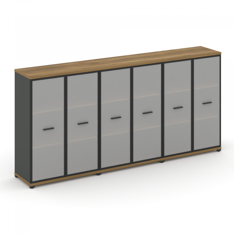 Concept Шкаф 3 широкие секции, 3 ниши CN.STS-336 RMB A Сандал Янтарный/Антрацит/Металл Антрацит/Сати