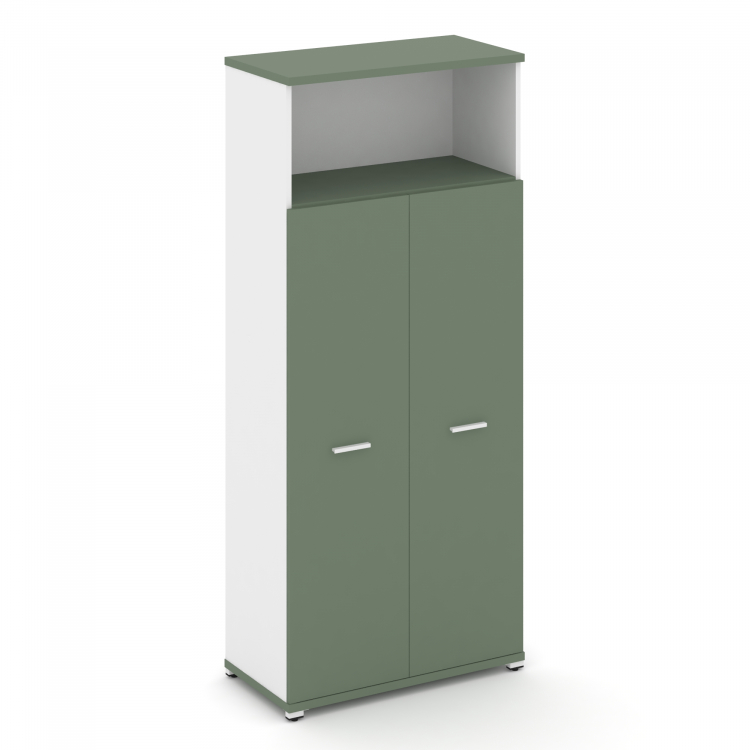 Concept Шкаф 1 широкая секция, 5 ниш CN.STS-516 W Кобо/Белый Бриллиант/Металл Белый 836*420*1922