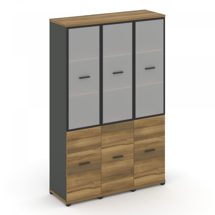 Concept Шкаф 3 узкие секции, 5 ниш CN.STU-532 RMB A Сандал Янтарный/Антрацит/Металл Антрацит/Сатин 1