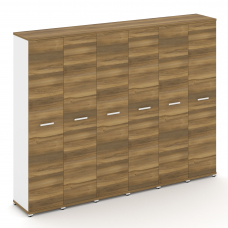 Concept Шкаф 6 узких секций, 5 ниш CN.STU-568 W Сандал Янтарный/Белый Бриллиант/Металл Белый 2500*42