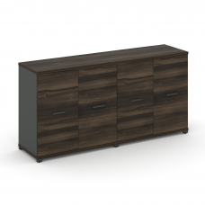 Concept Шкаф 2 широкие секции, 2 нишии CN.STS-223 A Дуб Мали/Антрацит/Металл Антрацит 1668*420*818