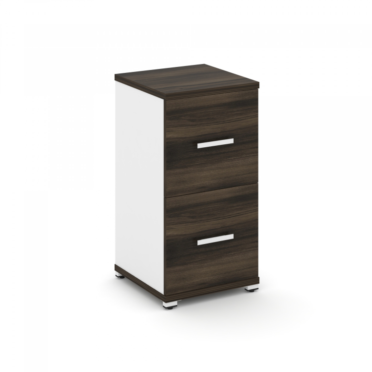 Concept Шкаф 1 узкая секция, 2 ниши CN.STU-212 W Дуб Мали/Белый Бриллиант/Металл Белый 420*420*818