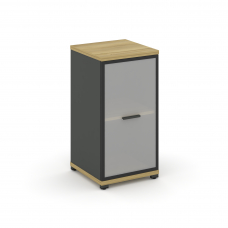 Concept Шкаф 1 узкая секция, 2 ниши CN.STU-213 RMB A Дуб Винченцо/Антрацит/Металл Антрацит/Сатин 420