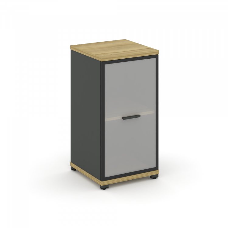 Concept Шкаф 1 узкая секция, 2 ниши CN.STU-213 RMB A Дуб Винченцо/Антрацит/Металл Антрацит/Сатин 420