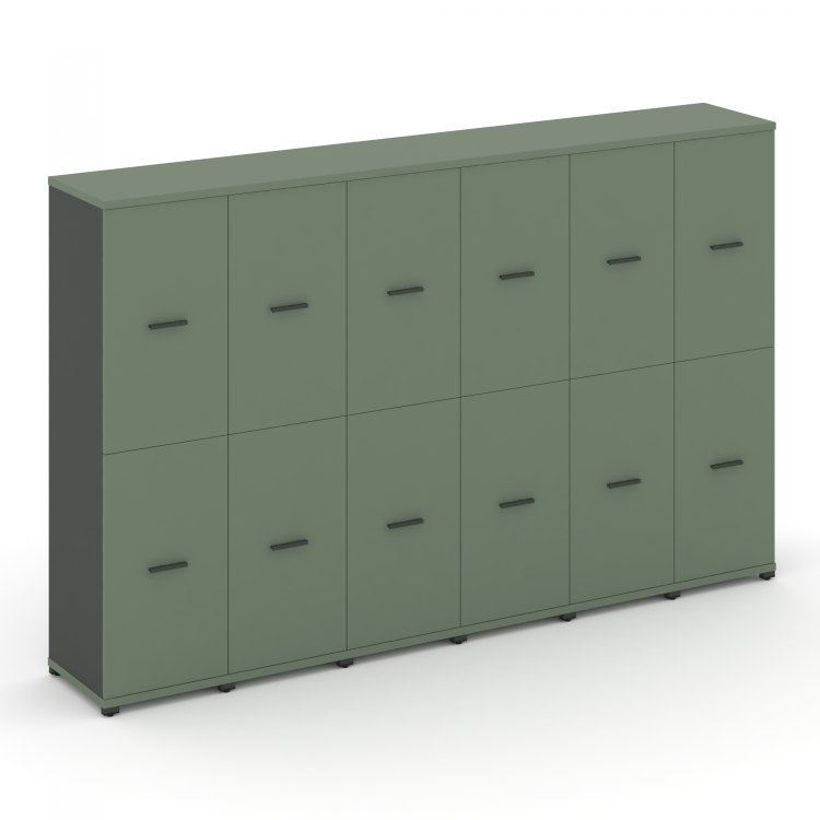 Concept Шкаф 6 узких секций, 4 ниши CN.STU-462 A Кобо/Антрацит/Металл Антрацит 2500*420*1554