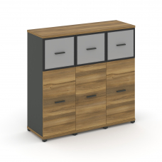 Concept Шкаф 3 узкие секции, 3 ниши CN.STU-334 RMB A Сандал Янтарный/Антрацит/Металл Антрацит/Сатин