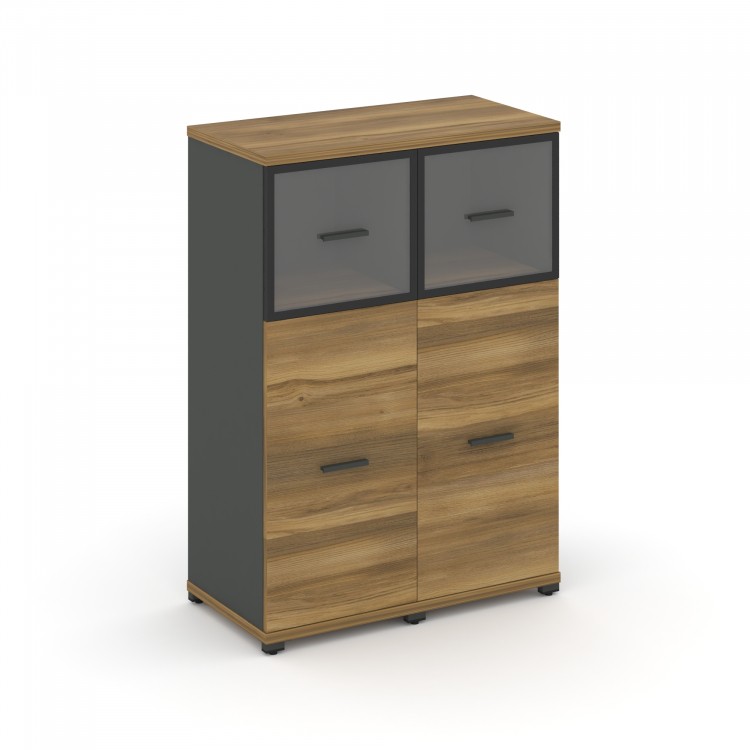 Concept Шкаф 2 узкие секции, 3 ниши CN.STU-324 RPB A Сандал Янтарный/Антрацит/Металл Антрацит/Прозра