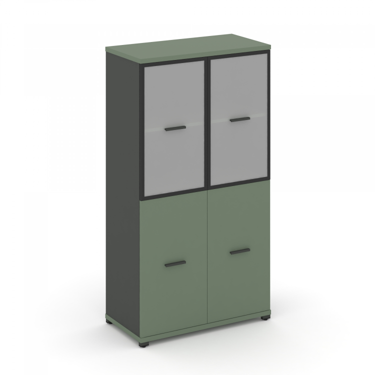 Concept Шкаф 1 широкая секция, 4 ниши CN.STS-412 RMB A Кобо/Антрацит/Металл Антрацит/Сатин 836*420*1