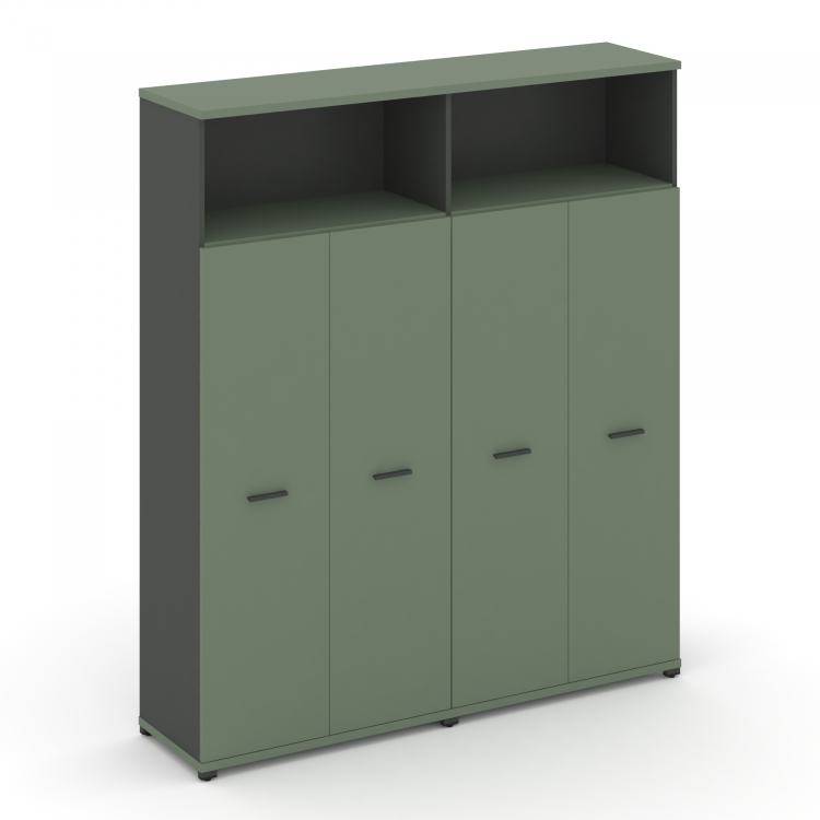 Concept Шкаф 2 широкие секции, 5 ниш CN.STS-526 A Кобо/Антрацит/Металл Антрацит 1668*420*1922