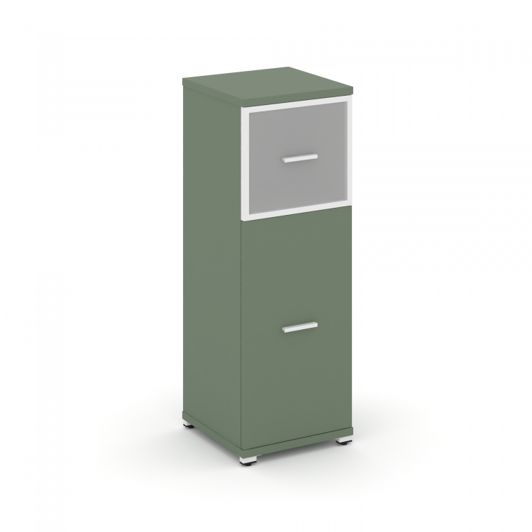 Concept Шкаф 1 узкая секция, 3 ниши CN.STU-314 RMW W Кобо/Металл Белый/Сатин 420*420*1186