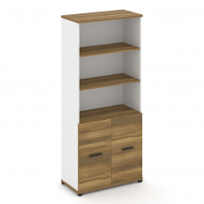 Concept Шкаф 1 широкая секция, 5 ниш CN.STS-511 B Сандал Янтарный/Белый Бриллиант/Металл Черный 836*