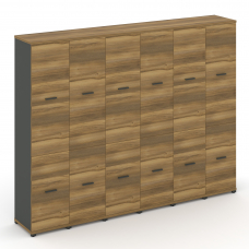 Concept Шкаф 6 узких секций, 5 ниш CN.STU-562 A Сандал Янтарный/Антрацит/Металл Антрацит 2500*420*19