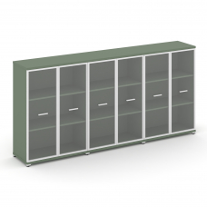 Concept Шкаф 3 широкие секции, 3 ниши CN.STS-336 RPW W Кобо/Металл Белый/Прозрачный 2500*420*1186