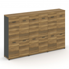 Concept Шкаф 3 широкие секции, 4 ниши CN.STS-434 A Сандал Янтарный/Антрацит/Металл Антрацит 2500*420