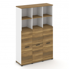 Concept Шкаф 3 узкие секции, 5 ниш CN.STU-534 B Сандал Янтарный/Белый Бриллиант/Металл Черный 1252*4