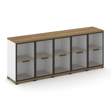 Concept Шкаф 5 узких секций, 2 ниши CN.STU-253 RPB B Сандал Янтарный/Белый Бриллиант/Металл Черный/П