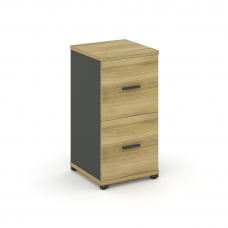 Concept Шкаф 1 узкая секция, 2 ниши CN.STU-212 A Дуб Винченцо/Антрацит/Металл Антрацит 420*420*818