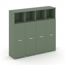 Concept Шкаф 4 узкие секции, 4 ниши CN.STU-443 W Кобо/Металл Белый 1668*420*1554