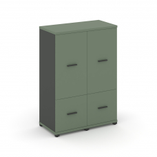 Concept Шкаф 2 узкие секции, 3 ниши CN.STU-322 A Кобо/Антрацит/Металл Антрацит 836*420*1186