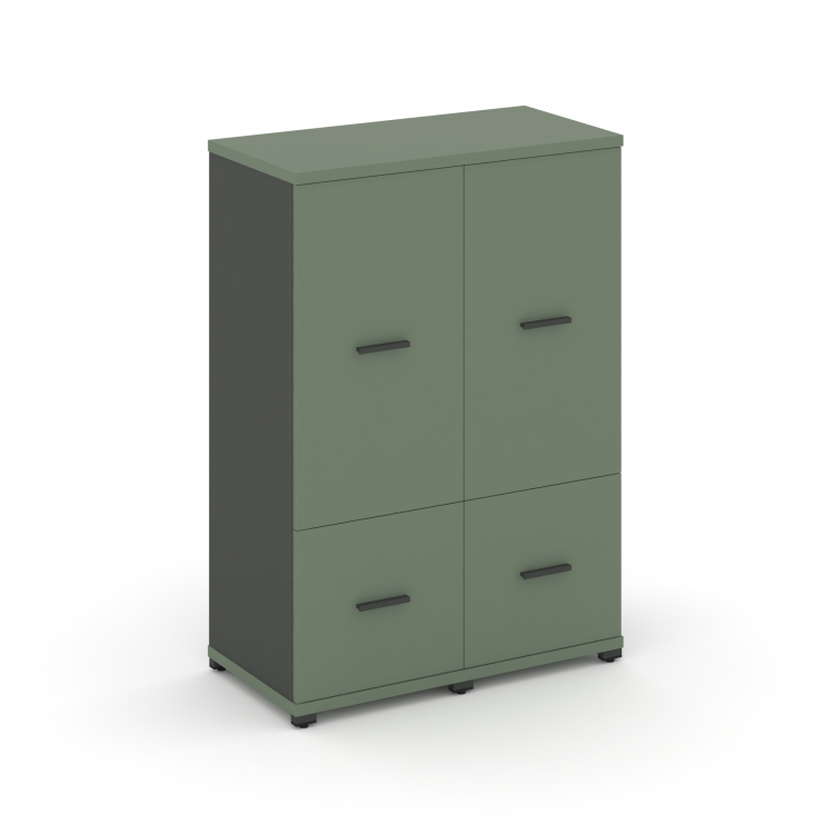 Concept Шкаф 2 узкие секции, 3 ниши CN.STU-322 A Кобо/Антрацит/Металл Антрацит 836*420*1186