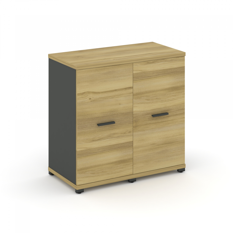 Concept Шкаф 2 узкие секции, 2 ниши CN.STU-223 A Дуб Винченцо/Антрацит/Металл Антрацит 836*420*818