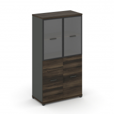 Concept Шкаф 1 широкая секция, 4 ниши CN.STS-412 RPB A Дуб Мали/Антрацит/Металл Антрацит/Прозрачный