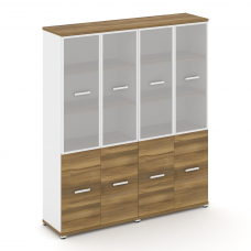 Concept Шкаф 2 широкие секции, 5 ниш CN.STS-522 RMW W Сандал Янтарный/Белый Бриллиант/Металл Белый/С