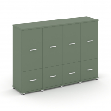 Concept Шкаф 4 узкие секции, 3 ниши CN.STU-342 W Кобо/Металл Белый 1668*420*1186