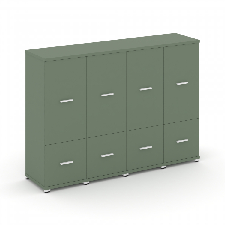 Concept Шкаф 4 узкие секции, 3 ниши CN.STU-342 W Кобо/Металл Белый 1668*420*1186