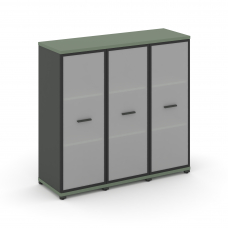 Concept Шкаф 3 узкие секции, 3 ниши CN.STU-336 RMB A Кобо/Антрацит/Металл Антрацит/Сатин 1252*420*11