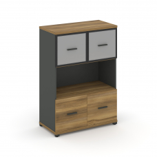 Concept Шкаф 1 широкая секция, 3 ниши CN.STS-315 RMB A Сандал Янтарный/Антрацит/Металл Антрацит/Сати