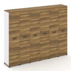 Concept Шкаф 6 узких секций, 5 ниш CN.STU-568 B Сандал Янтарный/Белый Бриллиант/Металл Черный 2500*4