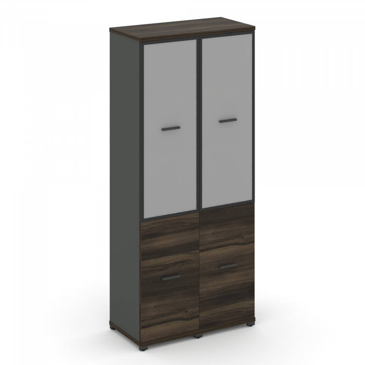 Concept Шкаф 2 узкие секции, 5 ниш CN.STU-522 RMB A Дуб Мали/Антрацит/Металл Антрацит/Сатин 836*420*