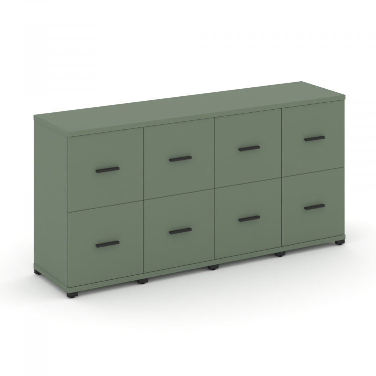 Concept Шкаф 4 узкие секции, 2 ниши CN.STU-242 B Кобо/Металл Черный 1668*420*818