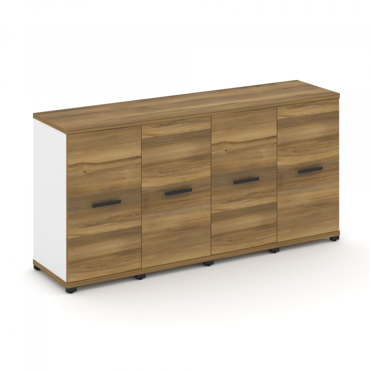 Concept Шкаф 4 узкие секции, 2 ниши CN.STU-243 B Сандал Янтарный/Белый Бриллиант/Металл Черный 1668*