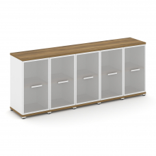 Concept Шкаф 5 узких секций, 2 ниши CN.STU-253 RMW W Сандал Янтарный/Белый Бриллиант/Металл Белый/Са