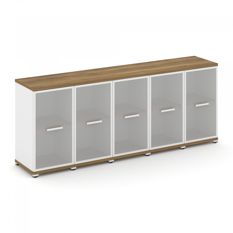 Concept Шкаф 5 узких секций, 2 ниши CN.STU-253 RMW W Сандал Янтарный/Белый Бриллиант/Металл Белый/Са