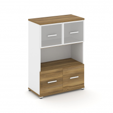 Concept Шкаф 1 широкая секция, 3 ниши CN.STS-315 RMW W Сандал Янтарный/Белый Бриллиант/Металл Белый/