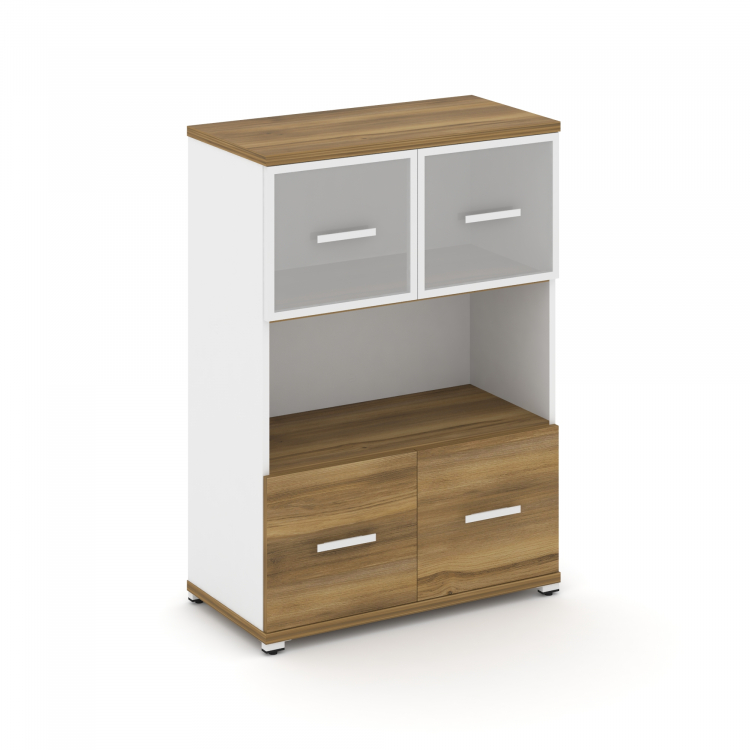 Concept Шкаф 1 широкая секция, 3 ниши CN.STS-315 RMW W Сандал Янтарный/Белый Бриллиант/Металл Белый/