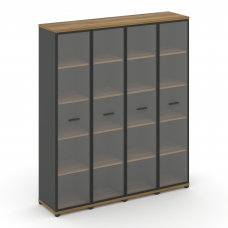 Concept Шкаф 4 узкие секции, 5 ниш CN.STU-548 RPB A Сандал Янтарный/Антрацит/Металл Антрацит/Прозрач