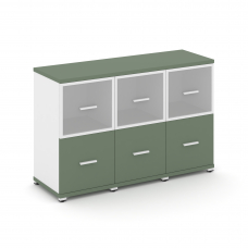 Concept Шкаф 3 узкие секции, 2 ниши CN.STU-232 RMW W Кобо/Белый Бриллиант/Металл Белый/Сатин 1252*42